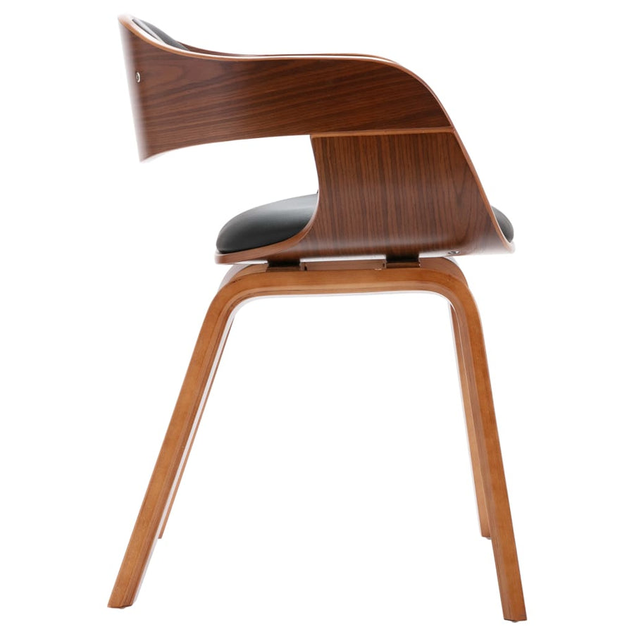 Eetkamerstoelen 6 st gebogen hout en kunstleer