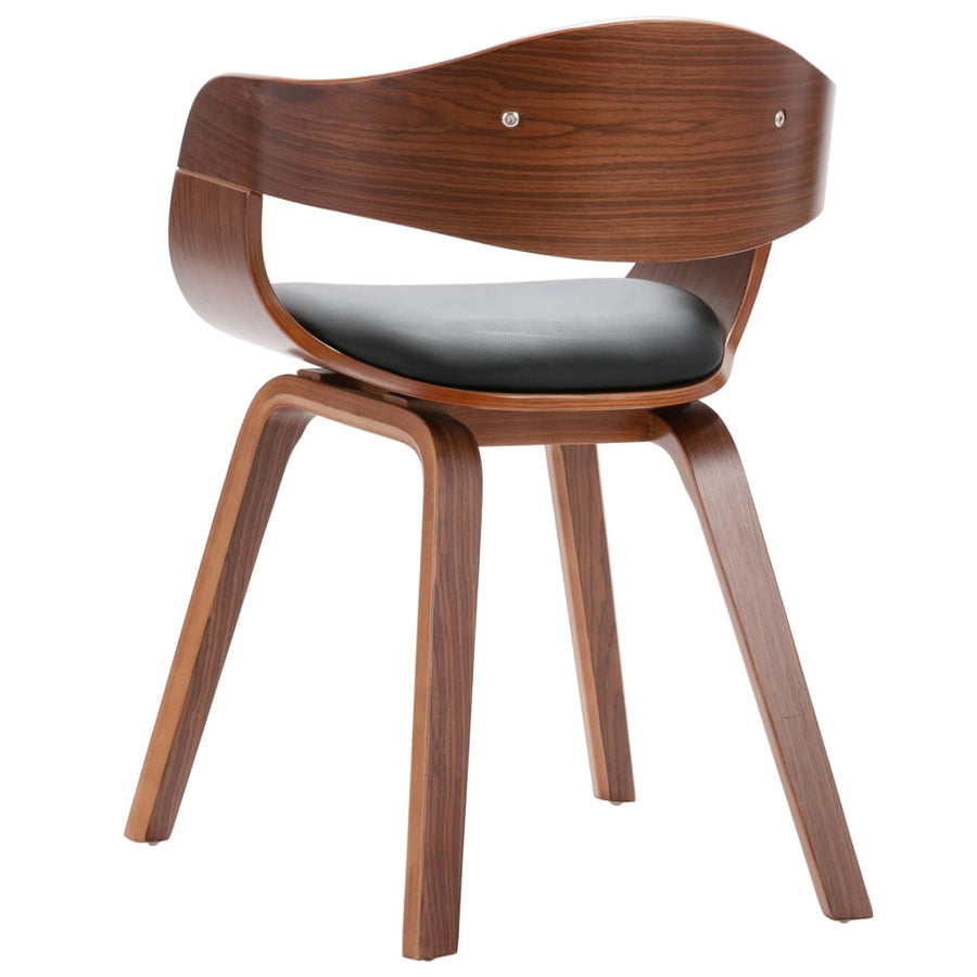 Eetkamerstoelen 6 st gebogen hout en kunstleer