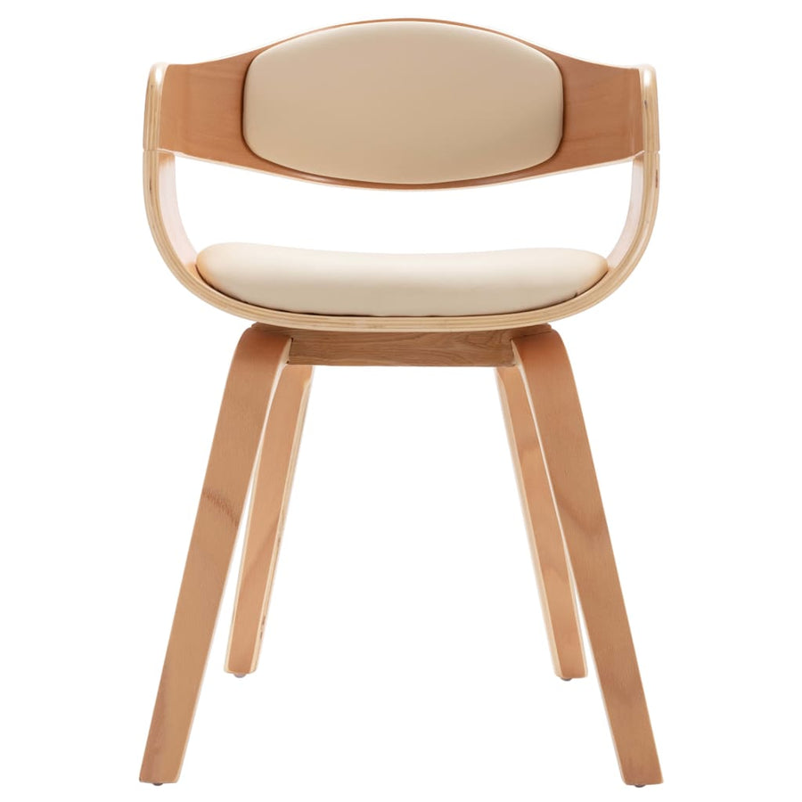 Eetkamerstoelen 6 st gebogen hout en kunstleer