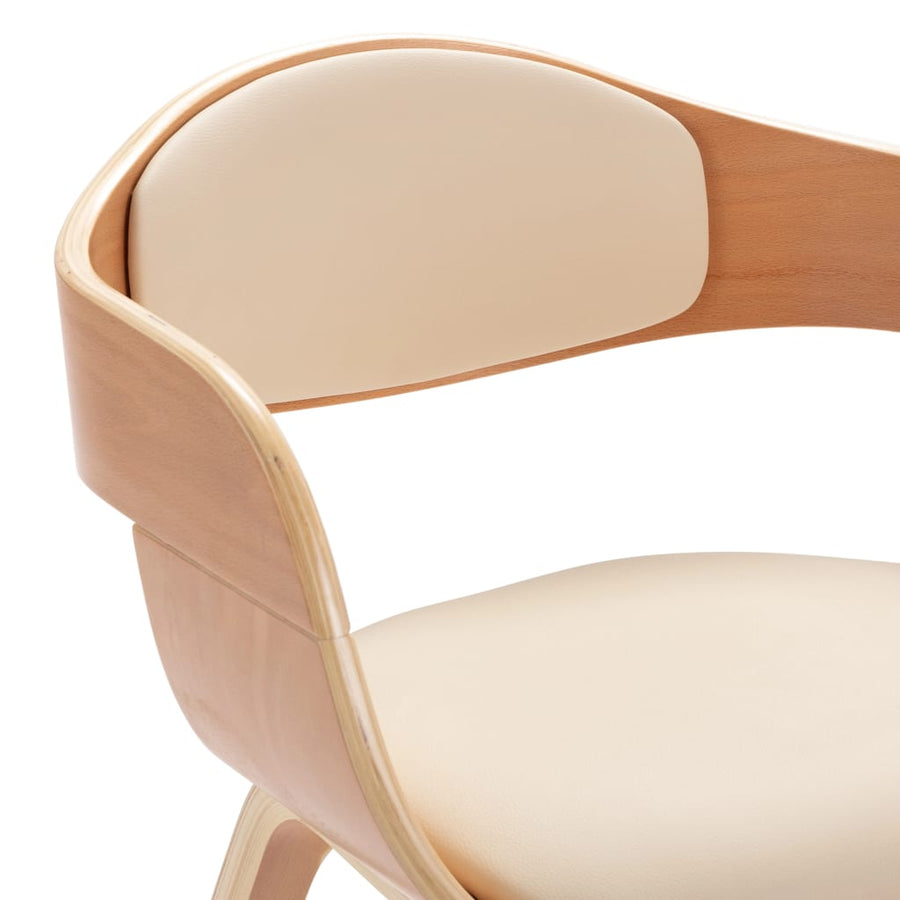 Eetkamerstoelen 6 st gebogen hout en kunstleer
