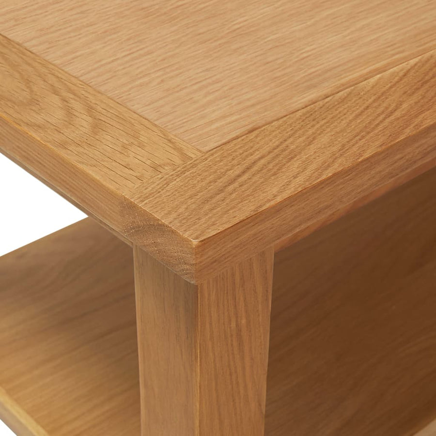 Salontafel massief eikenhout 90 x 45 x 40 cm Donkerbruin