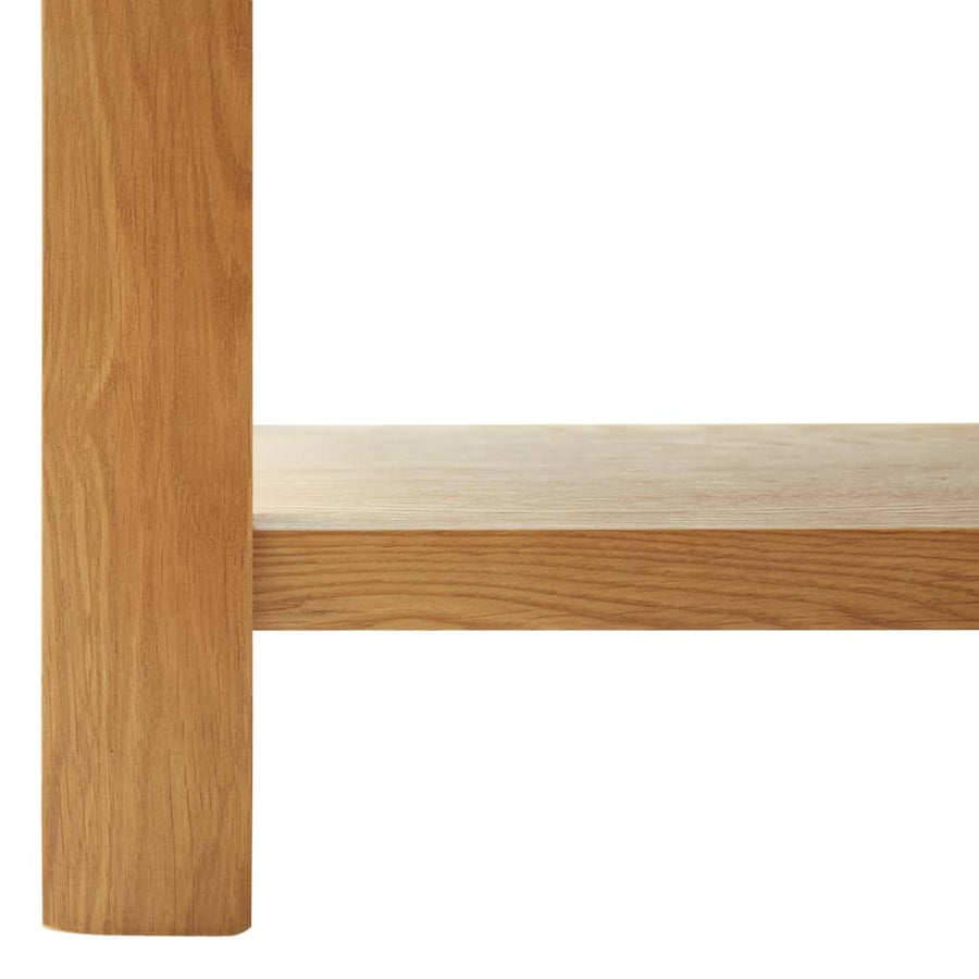 Salontafel massief eikenhout 90 x 45 x 40 cm Donkerbruin