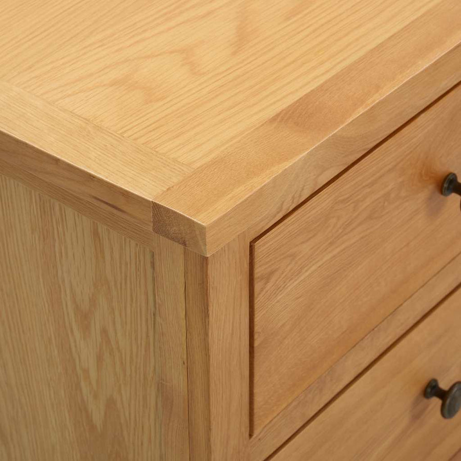 Ladekast 105x33,5x73 cm massief eikenhout