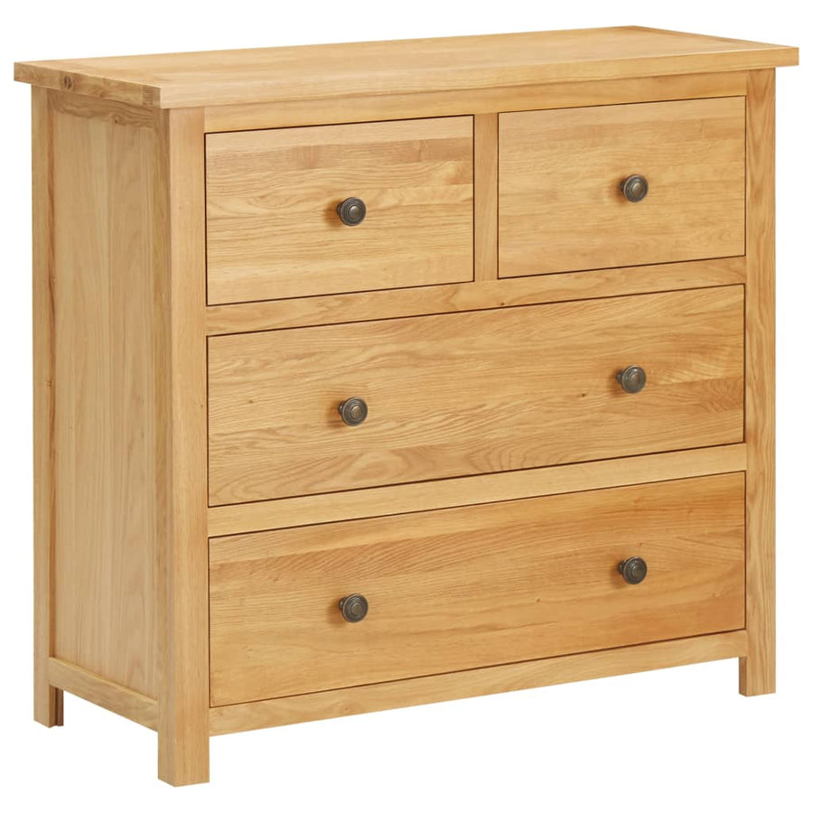 Ladekast 80X33,5X75 Cm Massief Eikenhout