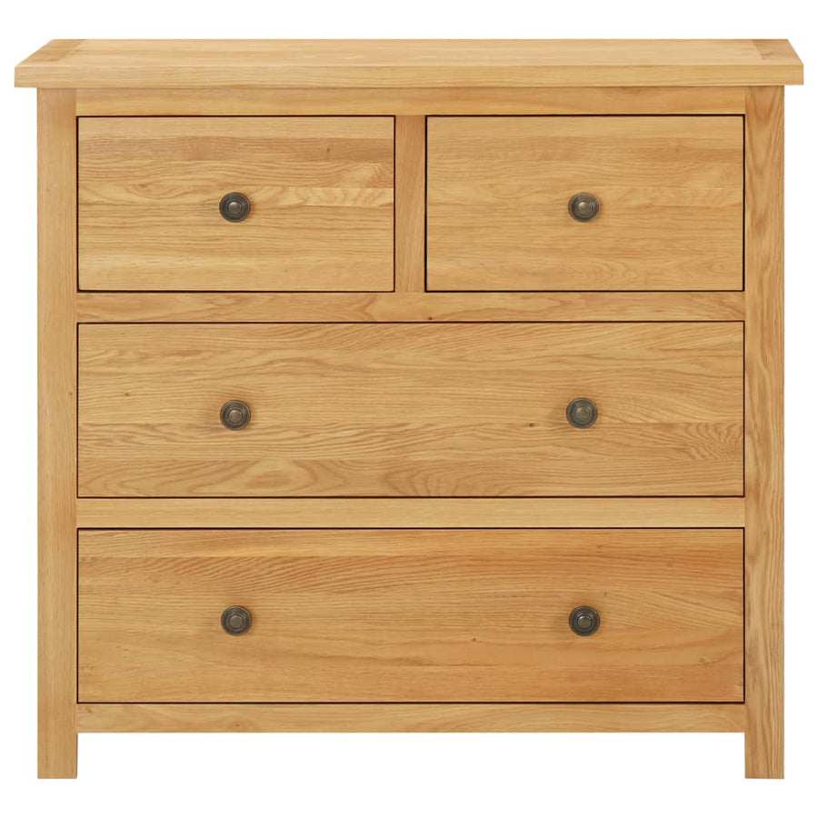 Ladekast 80X33,5X75 Cm Massief Eikenhout