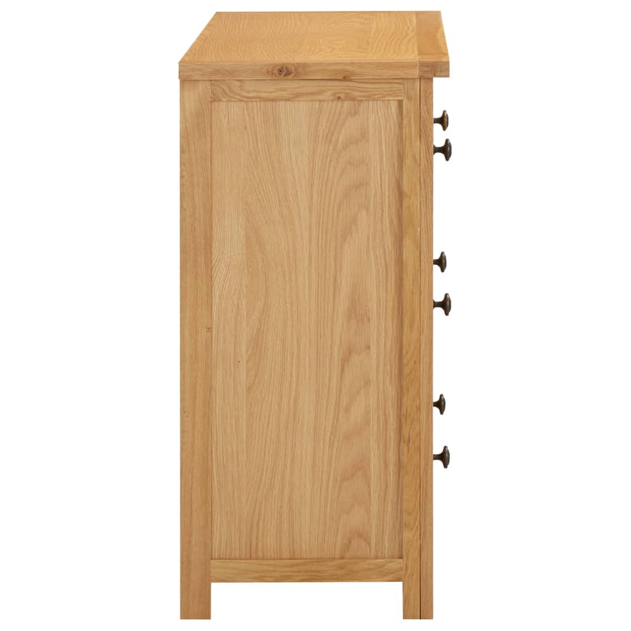 Ladekast 80X33,5X75 Cm Massief Eikenhout