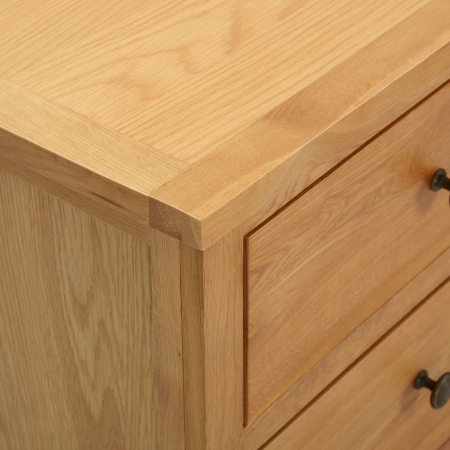 Ladekast 80X33,5X75 Cm Massief Eikenhout