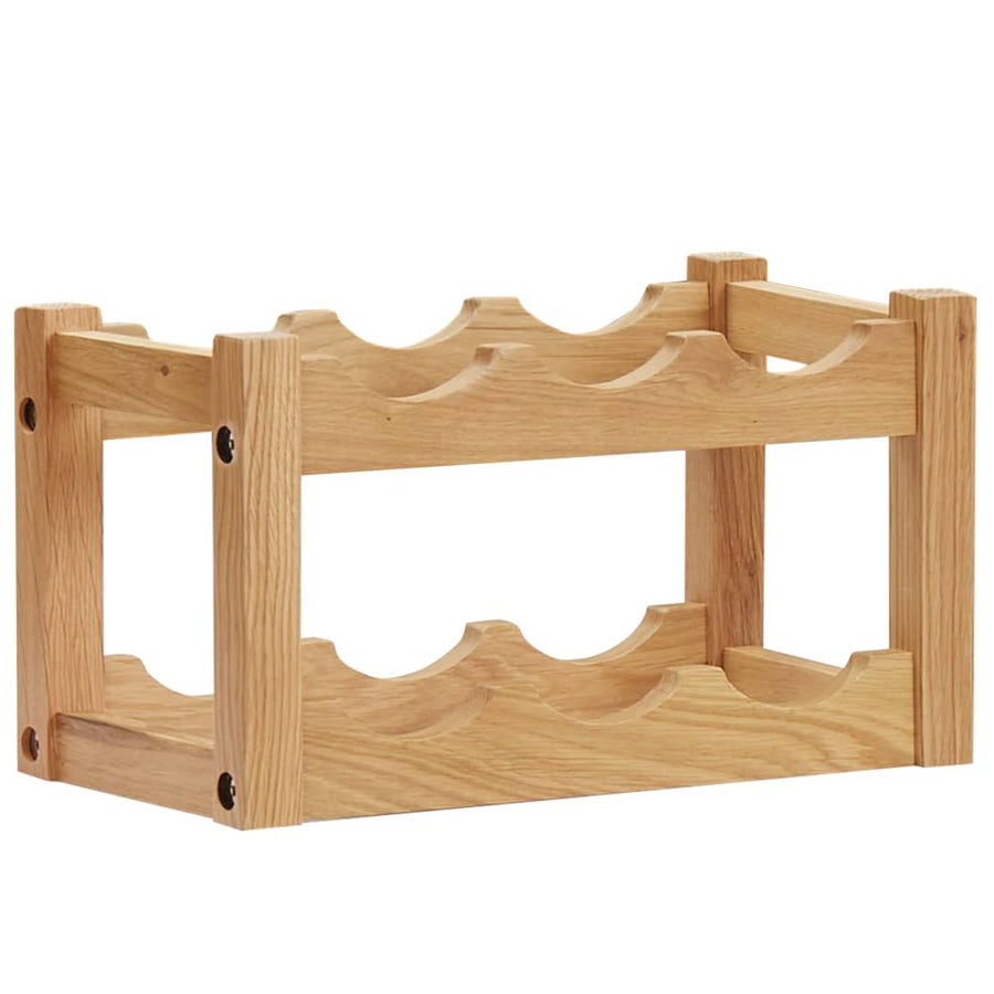 Wijnrek Voor Flessen 37X2X2 Cm Massief Eikenhout 6