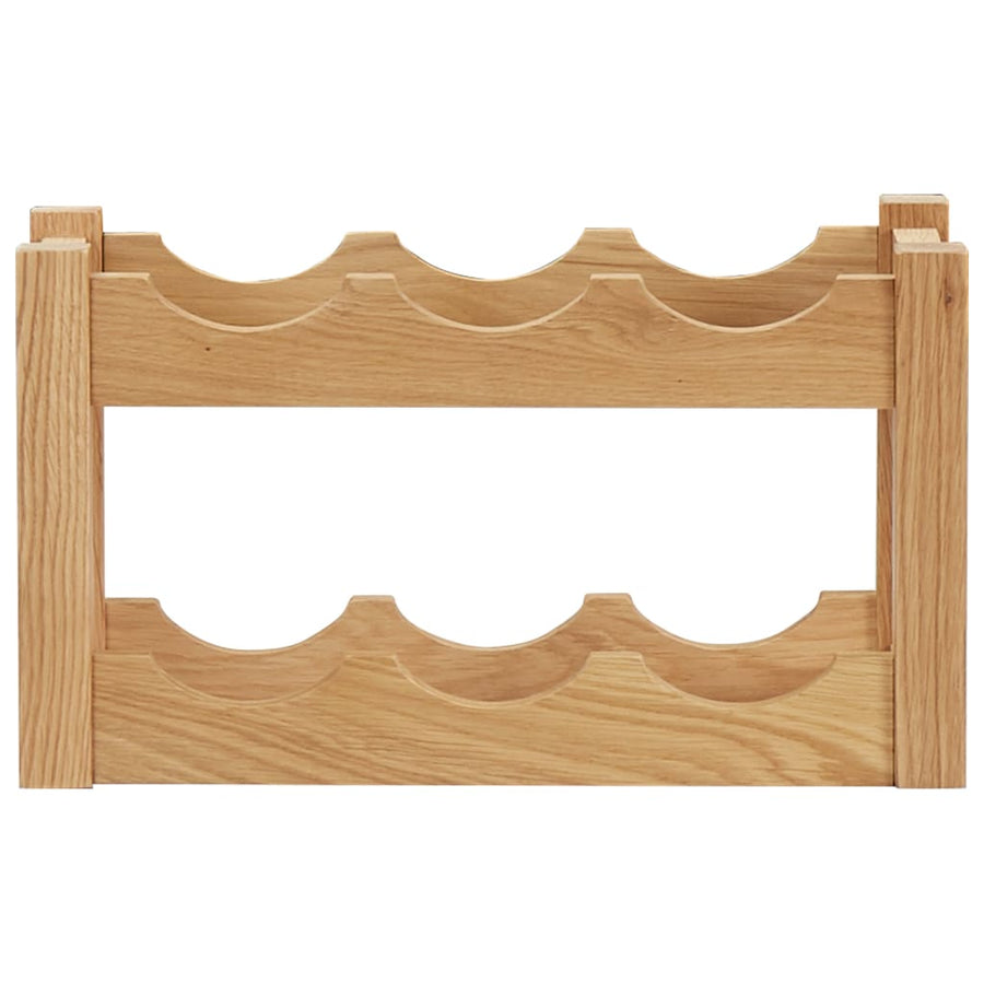 Wijnrek Voor Flessen 37X2X2 Cm Massief Eikenhout 6
