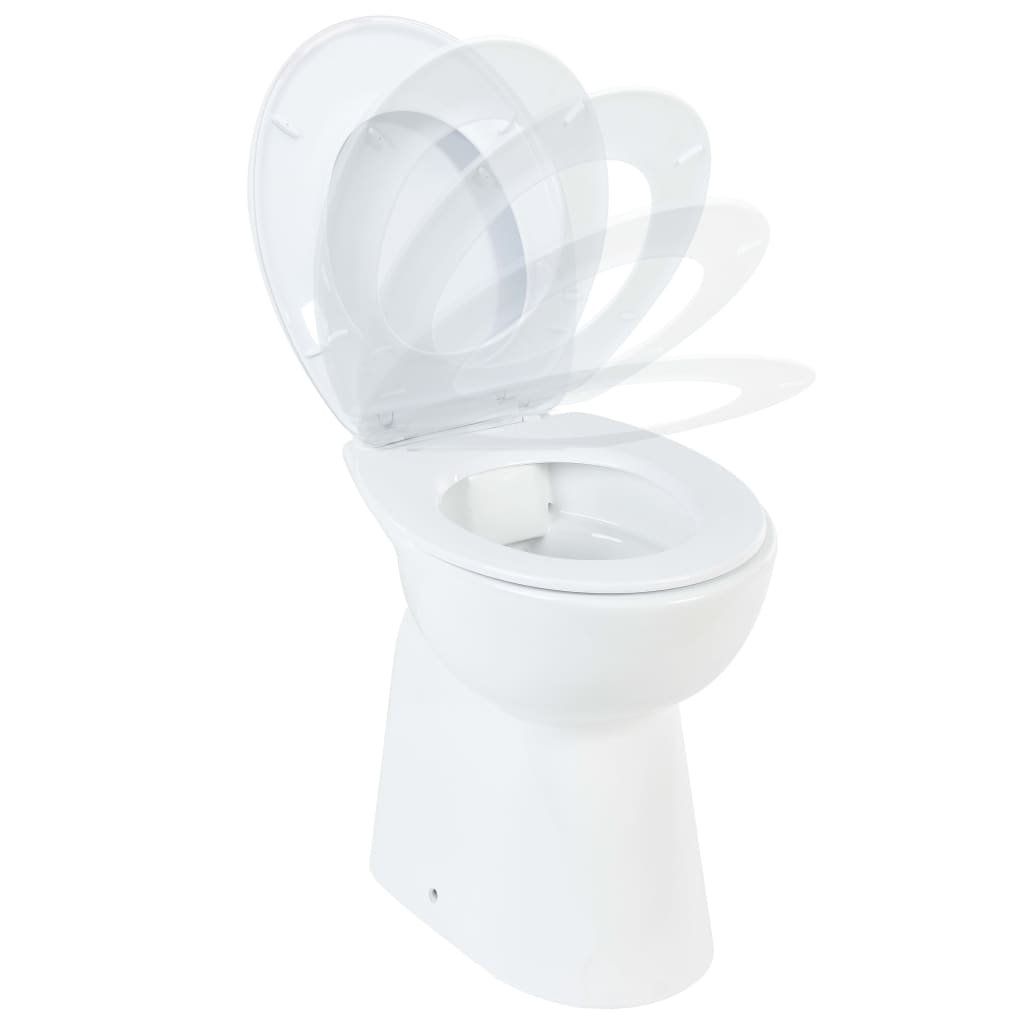 Toilet Verhoogd 7 Cm Soft-Close Randloos Keramiek Wit