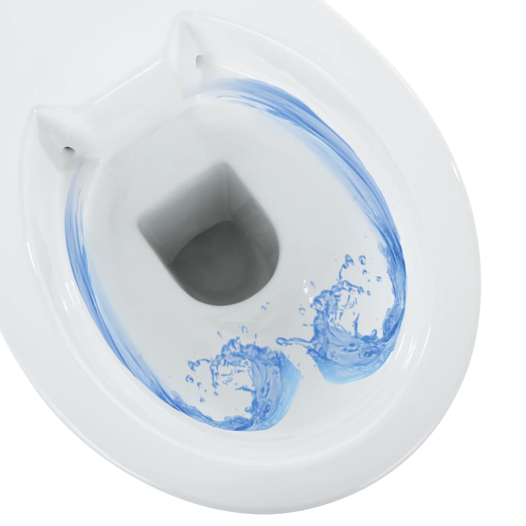 Toilet Verhoogd 7 Cm Soft-Close Randloos Keramiek Wit
