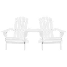 Tuinstoelen Adirondack Met Tafeltje Massief Vurenhout Wit