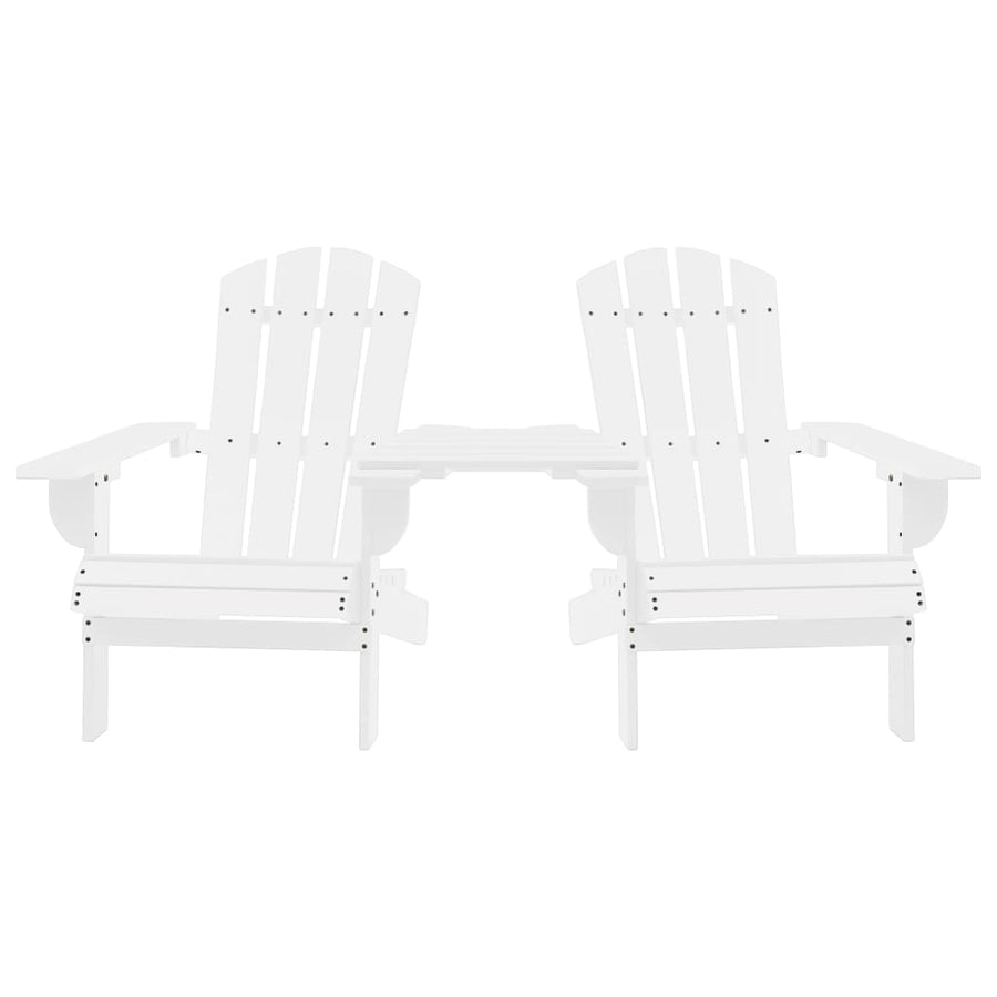 Tuinstoelen Adirondack Met Tafeltje Massief Vurenhout Wit