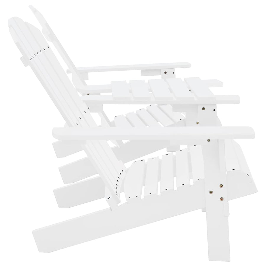 Tuinstoelen Adirondack Met Tafeltje Massief Vurenhout Wit