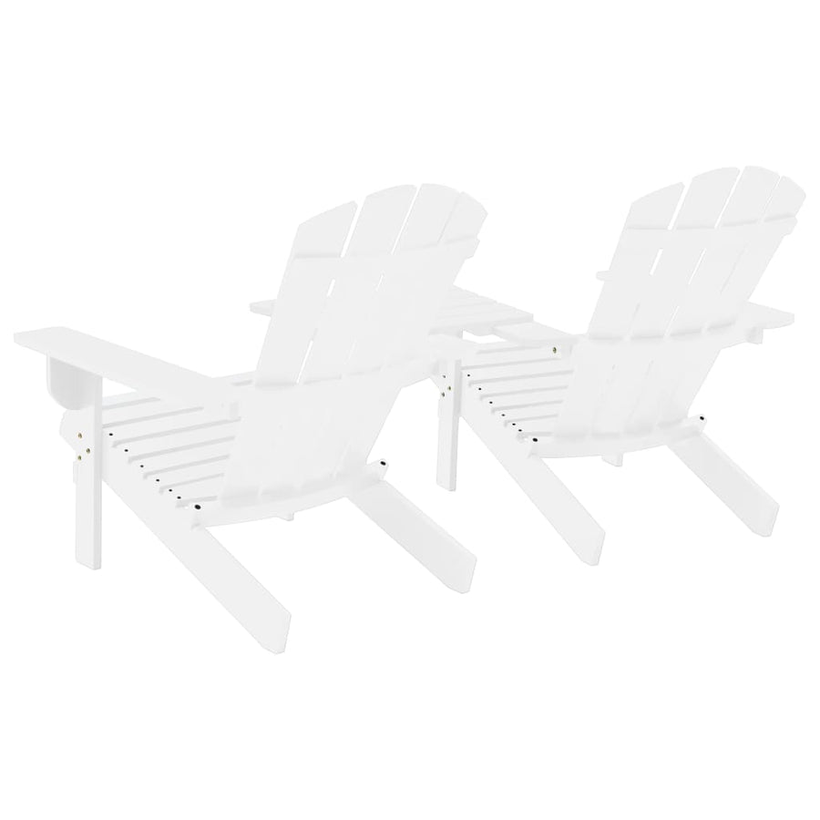 Tuinstoelen Adirondack Met Tafeltje Massief Vurenhout Wit