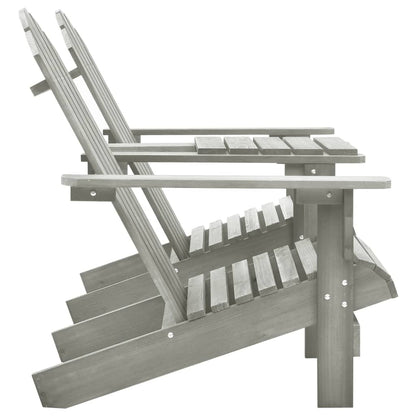 Tuinstoelen Adirondack Met Tafeltje Massief Vurenhout Grijs