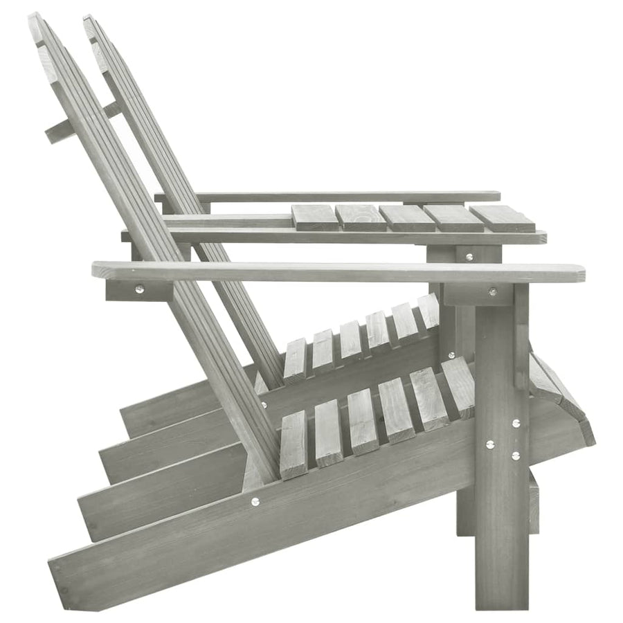 Tuinstoelen Adirondack Met Tafeltje Massief Vurenhout Grijs