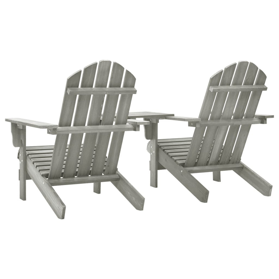 Tuinstoelen Adirondack Met Tafeltje Massief Vurenhout Grijs