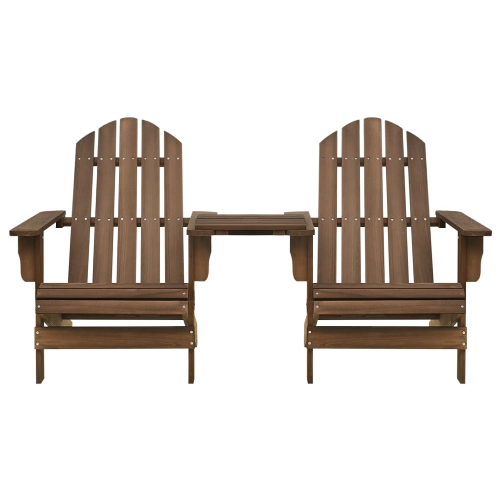 Tuinstoelen Adirondack Met Tafeltje Massief Vurenhout Bruin
