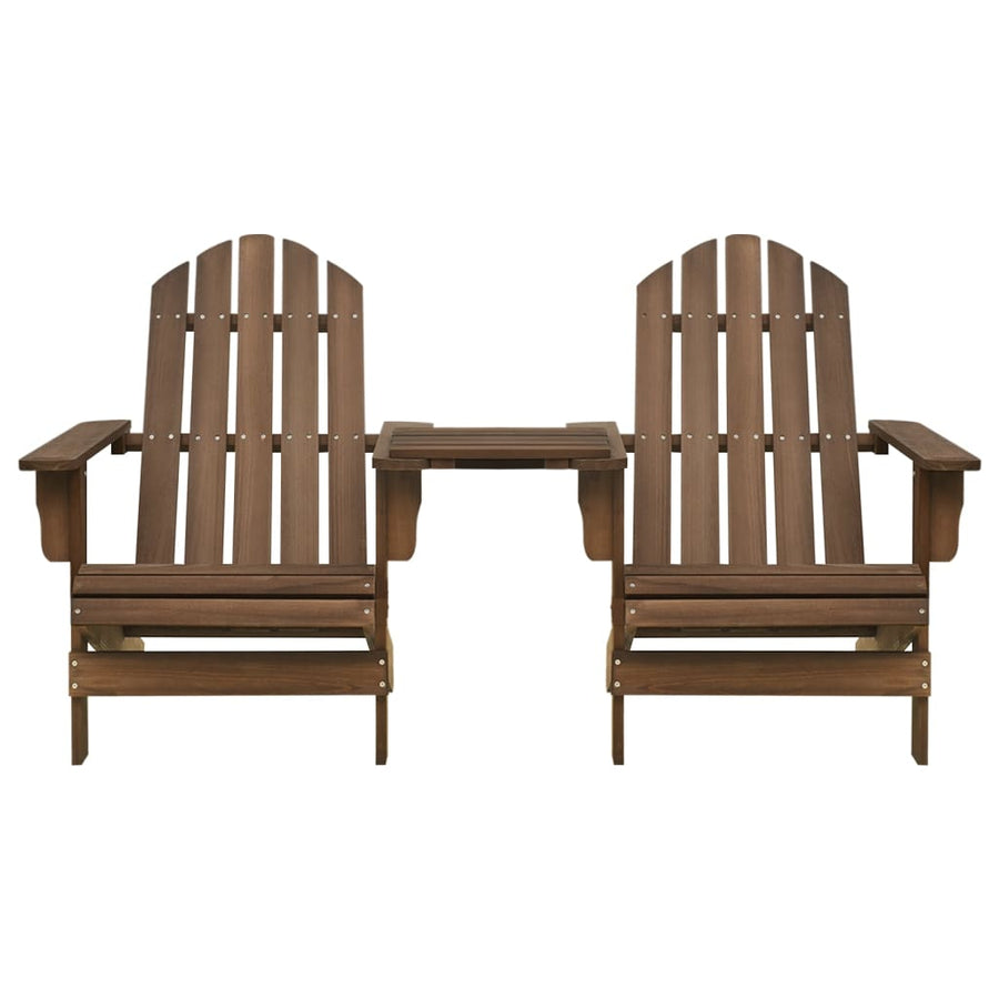 Tuinstoelen Adirondack Met Tafeltje Massief Vurenhout Bruin
