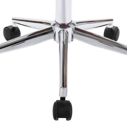 Kantoorstoel Draaibaar Gebogen Hout En Kunstleer Wit