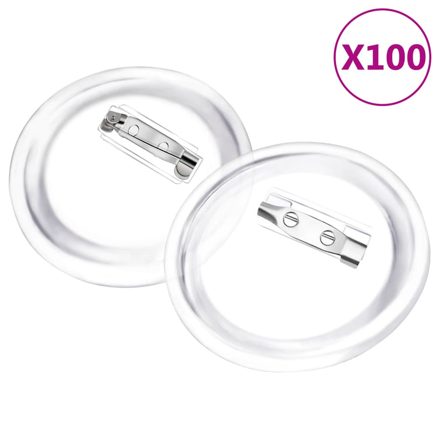 Buttons met spelden 100 st 58 mm acryl 58 mm