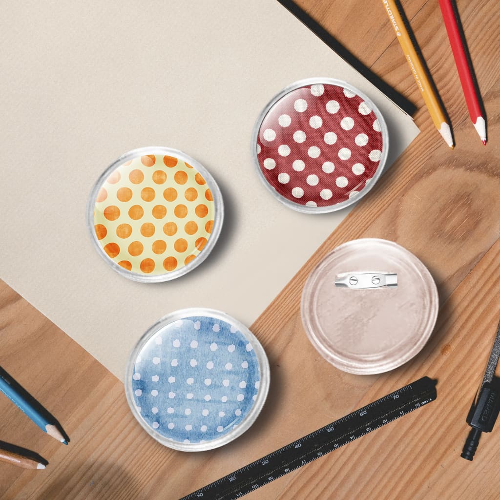 Buttons met spelden 100 st 58 mm acryl 58 mm