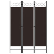 Kamerscherm 3 panelen 120x180 cm bruin
