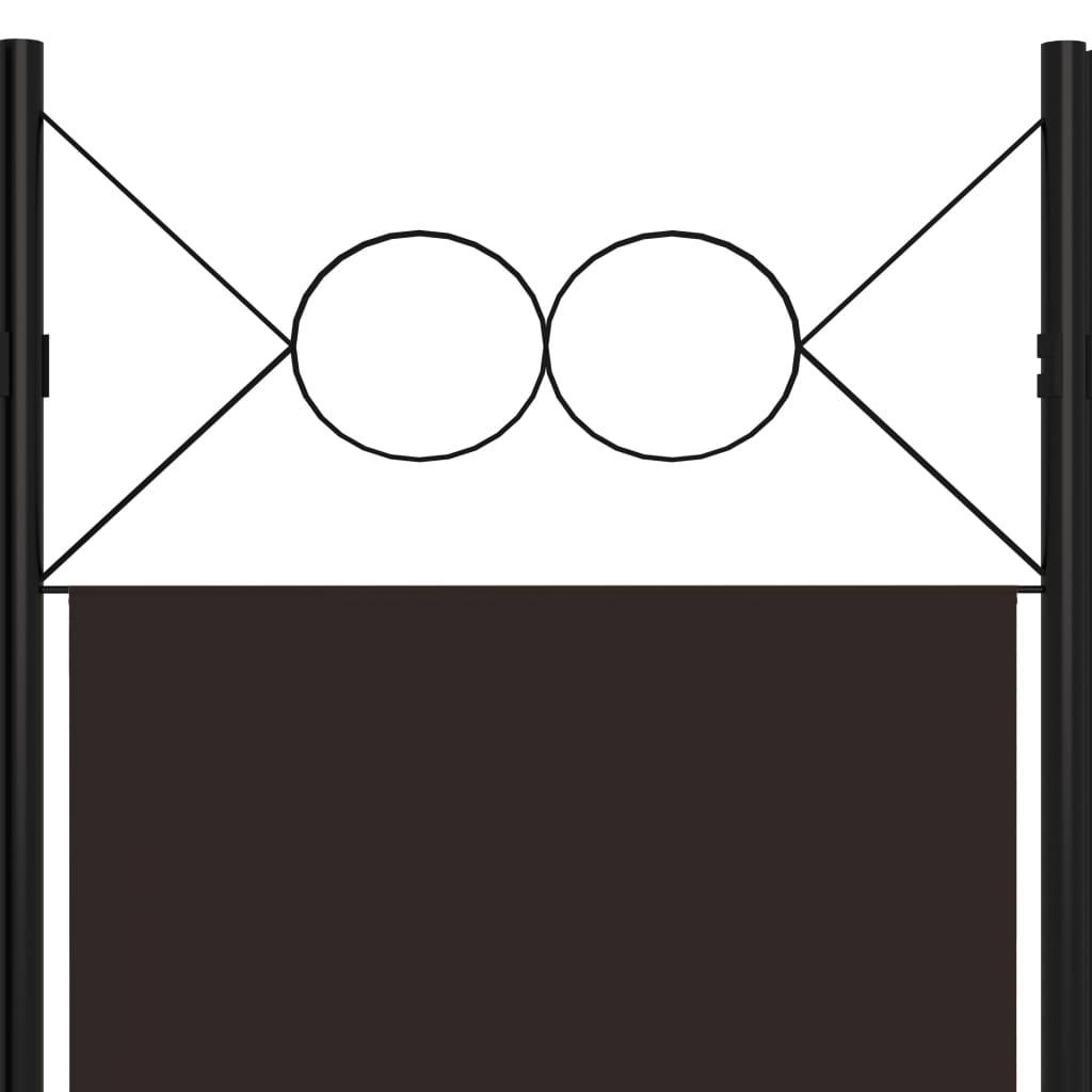 Kamerscherm Met Panelen 120X180 Cm 3 Bruin