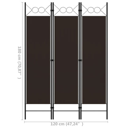 Kamerscherm Met Panelen 120X180 Cm 3 Bruin