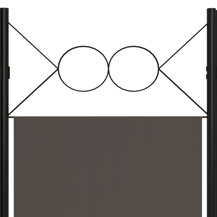Kamerscherm Met Panelen 120X180 Cm 3 Antraciet