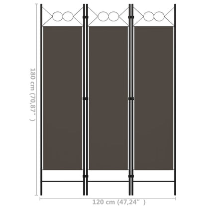 Kamerscherm Met Panelen 120X180 Cm 3 Antraciet
