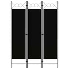 3-panel room divider 120x180 cm black
