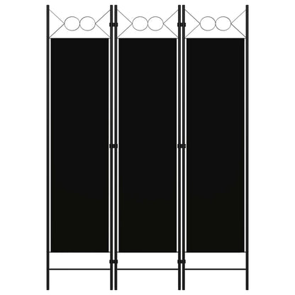 Kamerscherm Met Panelen 120X180 Cm 3 Zwart