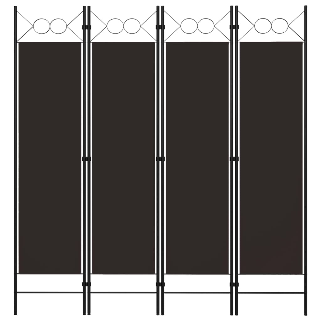 Kamerscherm Met Panelen 160X180 Cm 4 Bruin