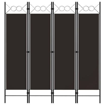 Kamerscherm Met Panelen 160X180 Cm 4 Bruin