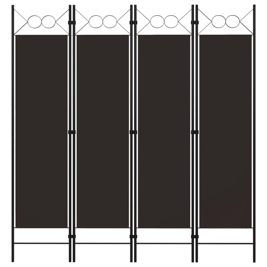 Kamerscherm Met Panelen 160X180 Cm 4 Bruin