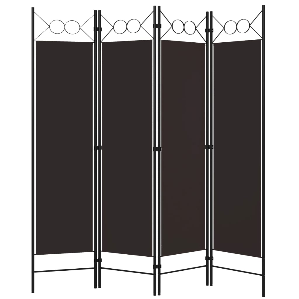Kamerscherm Met Panelen 160X180 Cm 4 Bruin