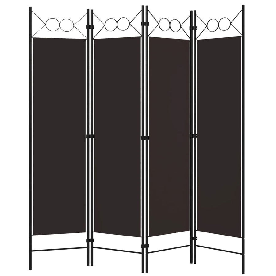 Kamerscherm Met Panelen 160X180 Cm 4 Bruin