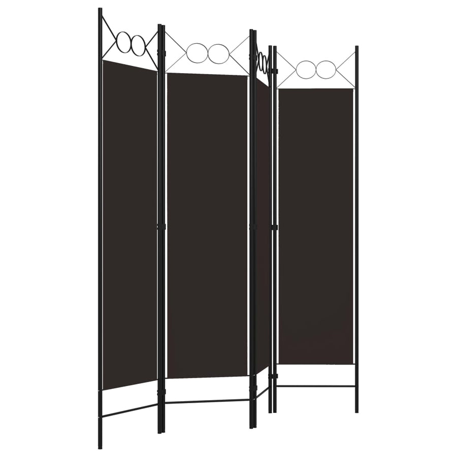 Kamerscherm Met Panelen 160X180 Cm 4 Bruin