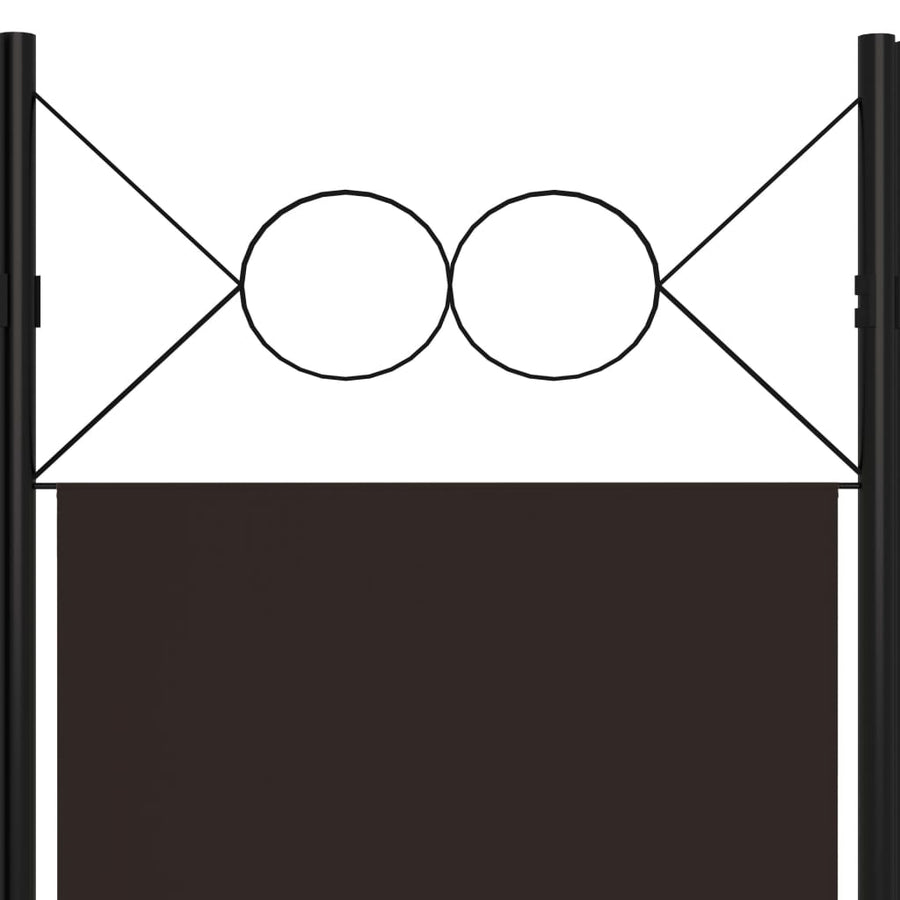 Kamerscherm Met Panelen 160X180 Cm 4 Bruin