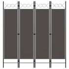 4-Panel Room Divider 160x180 cm Anthracite