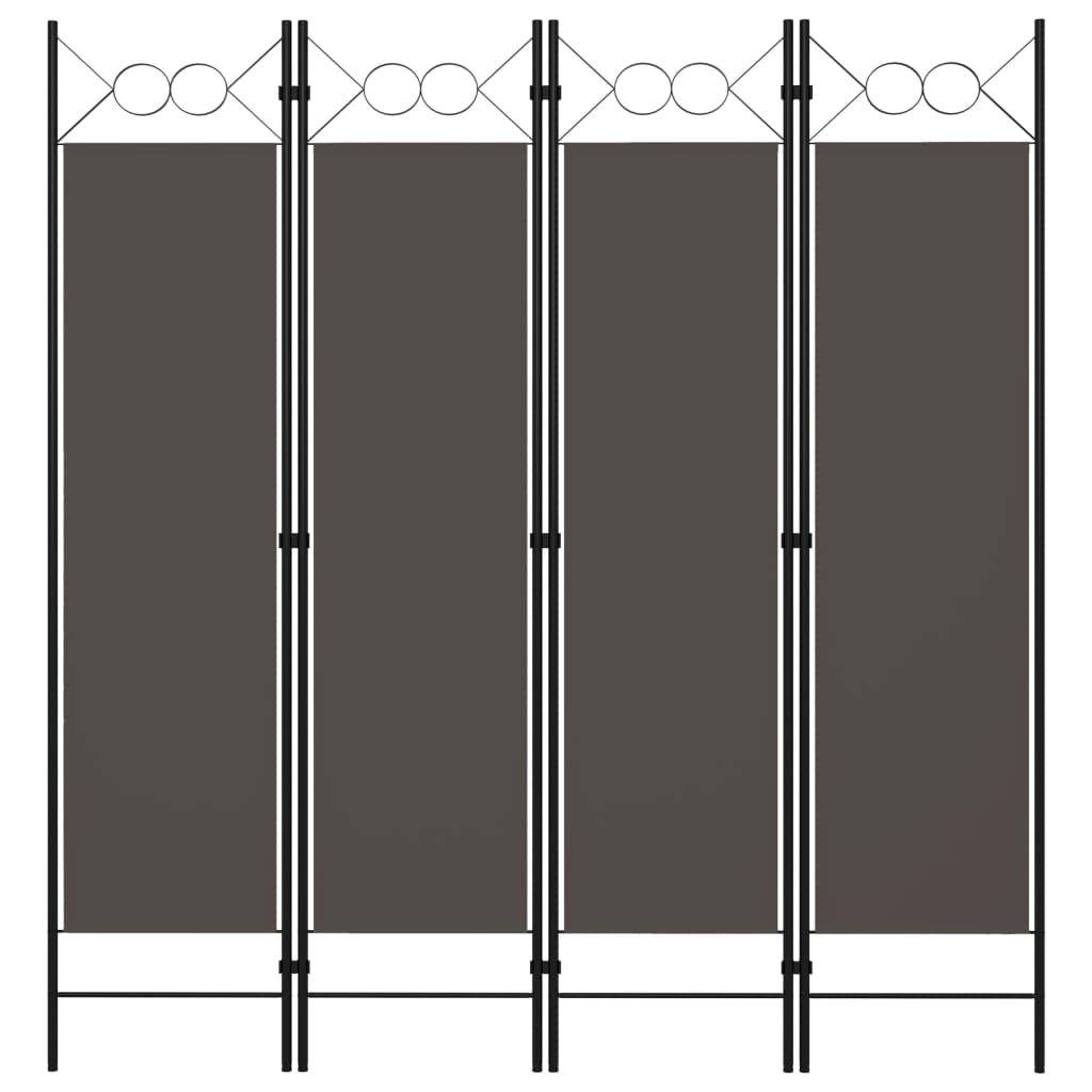 Kamerscherm Met Panelen 160X180 Cm 4 Antraciet