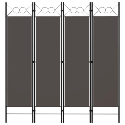 Kamerscherm Met Panelen 160X180 Cm 4 Antraciet