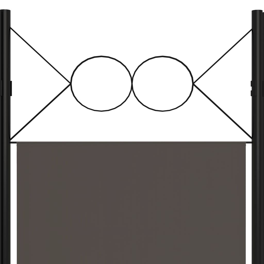 Kamerscherm Met Panelen 160X180 Cm 4 Antraciet