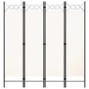 Kamerscherm 4 panelen 160x180 cm wit