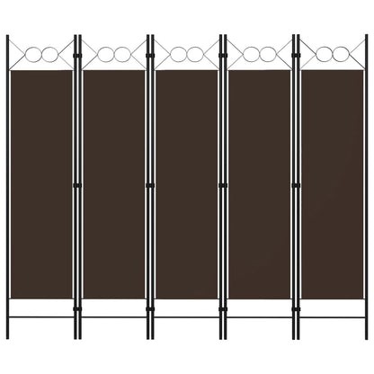 Kamerscherm Met Panelen 200X180 Cm 5 Bruin