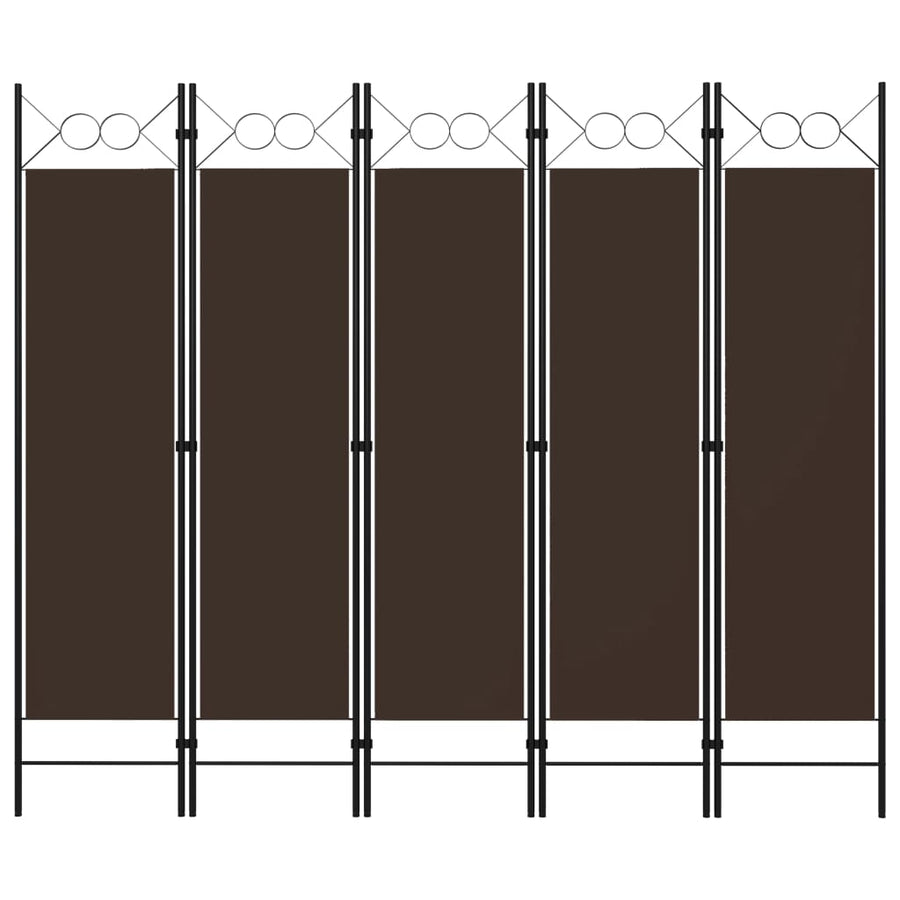 Kamerscherm Met Panelen 200X180 Cm 5 Bruin
