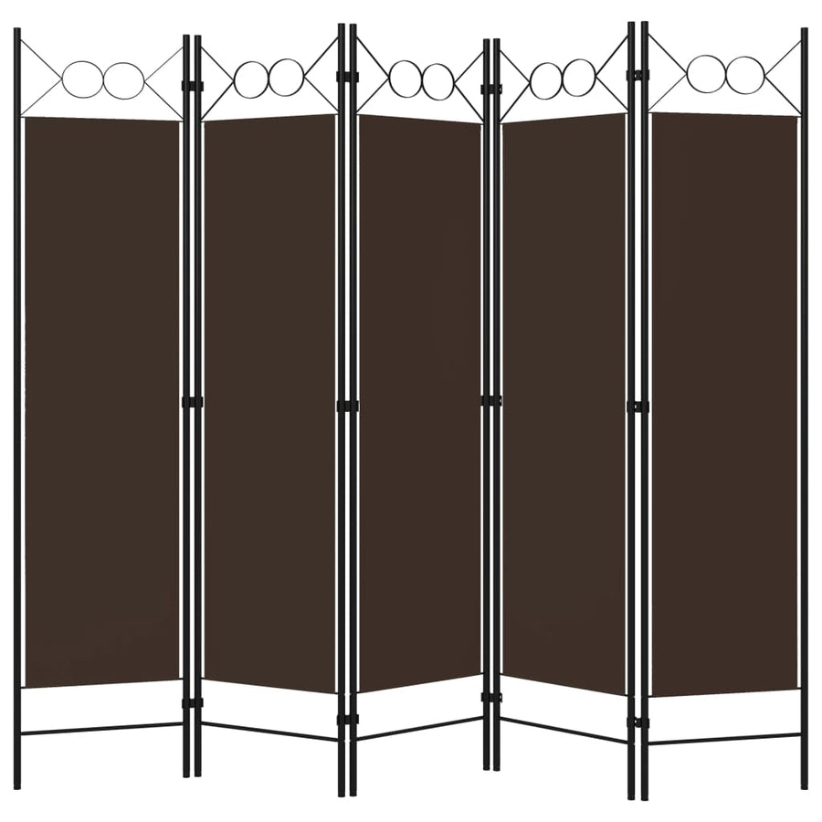Kamerscherm Met Panelen 200X180 Cm 5 Bruin