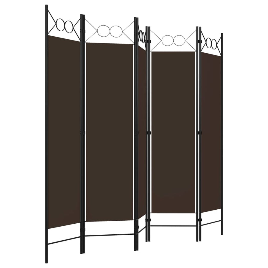 Kamerscherm Met Panelen 200X180 Cm 5 Bruin
